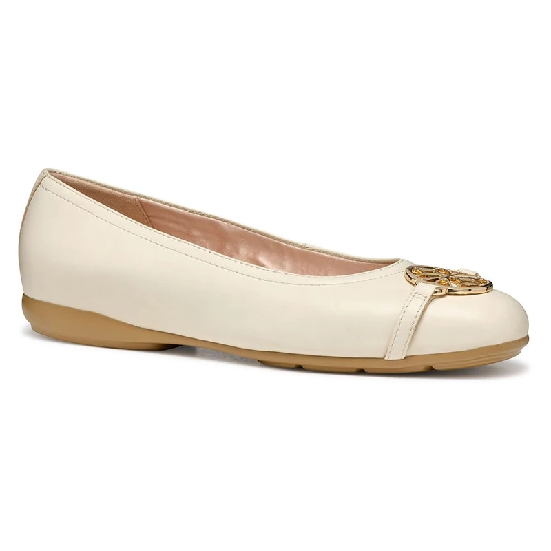Geox Women's D ANNYTAH B Ballet Flat, Papyrus, 6.5 UK