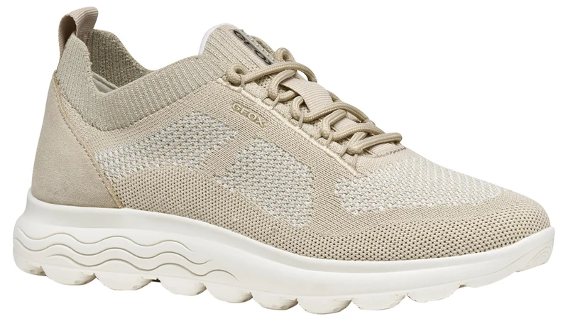 Geox Women's D SPHERICA E Sneaker, Lt Taupe, 7 UK