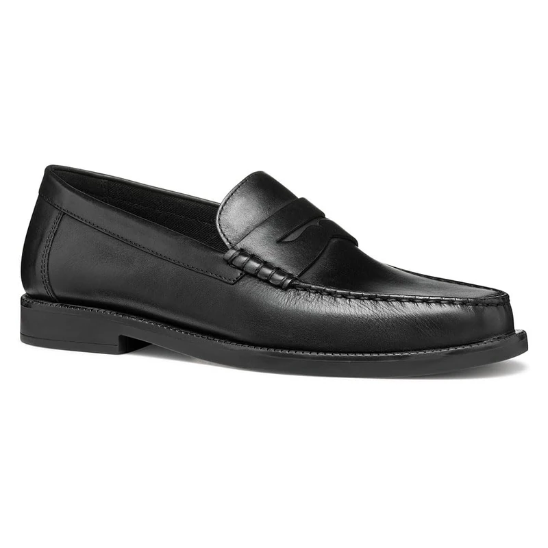 Geox Men's U RECANATI D Loafer, Black, 10 UK