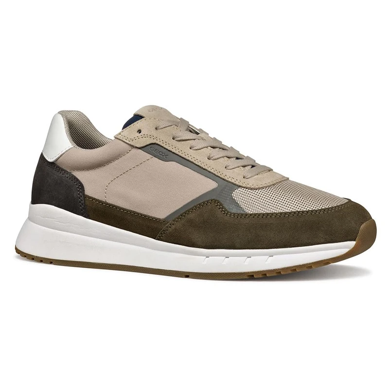 Geox Men's U BRANTHON A Sneaker, Military/Sand, 11 UK