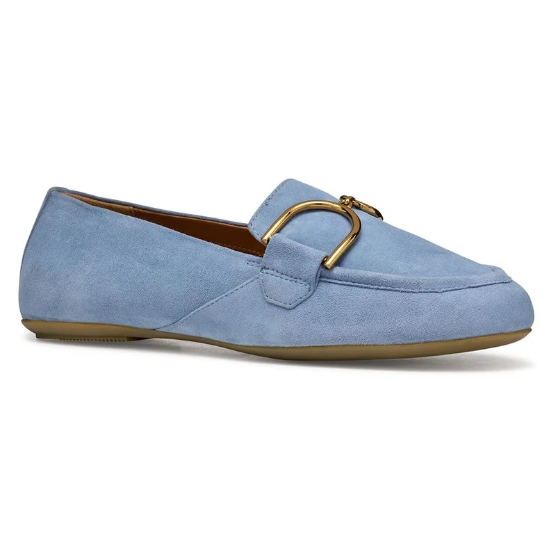 Geox Women's D Palmaria J Moccasin, Lt Blue, 5.5 UK