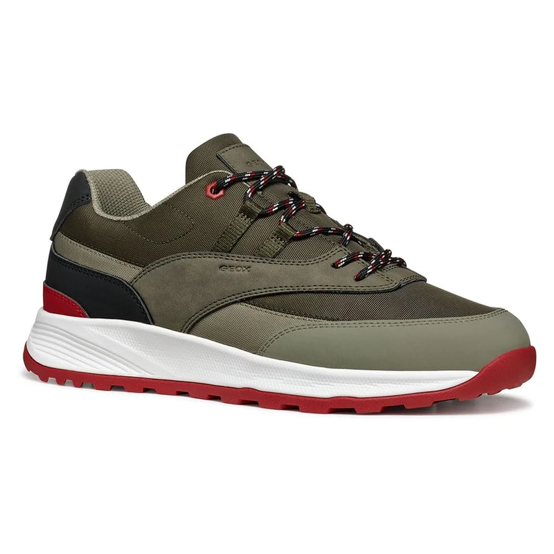 Geox Men's U TERRESTRE A Sneaker, Military/Sage, 6 UK