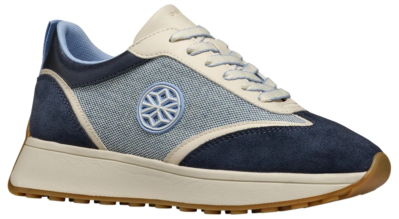 Geox Women's D Amabel A Sneaker, Navy/Avio, 7.5 UK