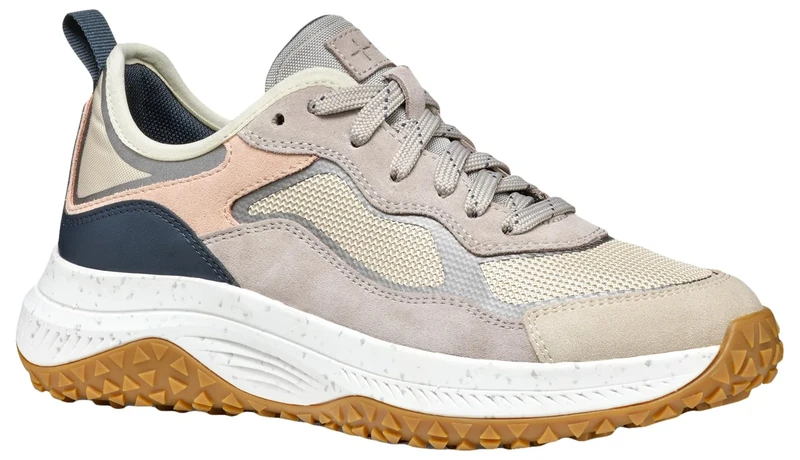 Geox Women's D OLIVIERA + Grip A Sneaker, Lt Taupe/Rock, 7 UK