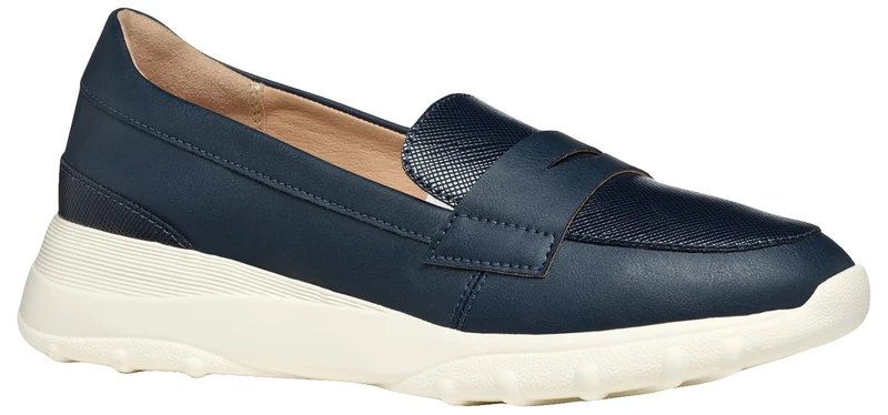 Geox Women's D ALLENIEE A Moccasin, Navy, 7.5 UK