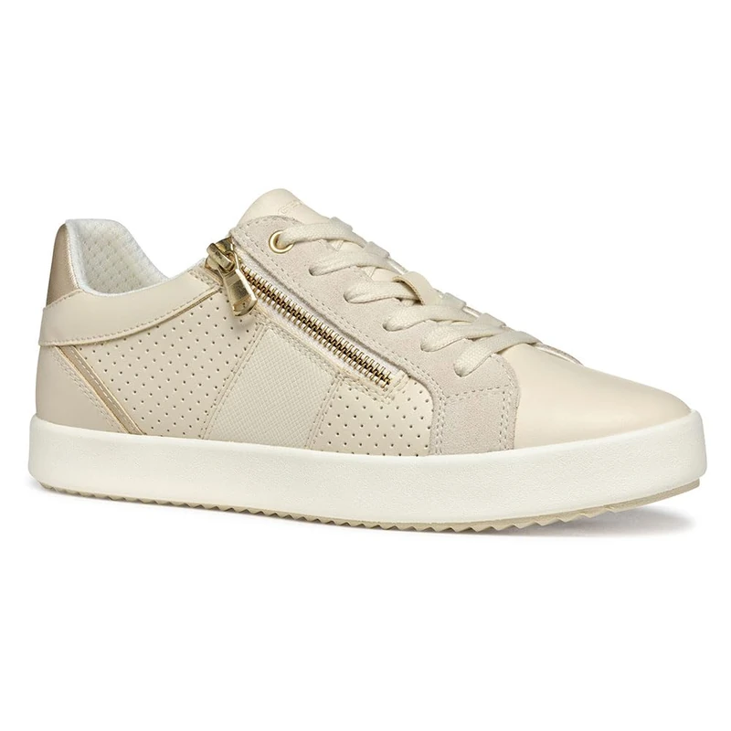 Geox Womens D Blomiee Sneaker, Papyrus Lt Sand, 2.5 UK