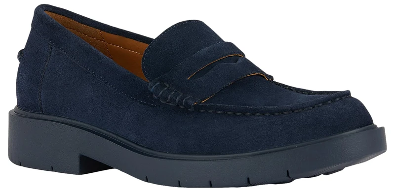 Geox Women's D SPHERICA EC1 A Loafer, Navy, 8 UK