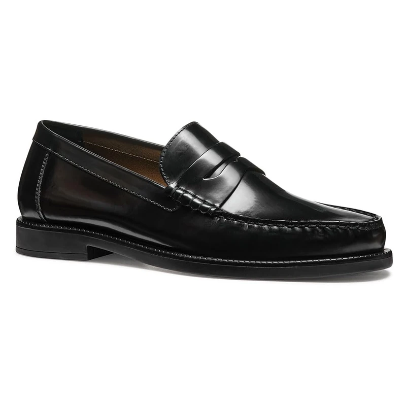 Geox Men's U RECANATI B Loafer - Black - 10.5 UK