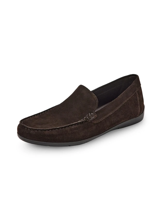 Geox Men's U SIRON A Moccasin, Dark Brown, 9.5 UK