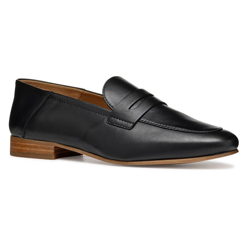 Geox Women's D MANTINEA A Loafer, Black, 7 UK