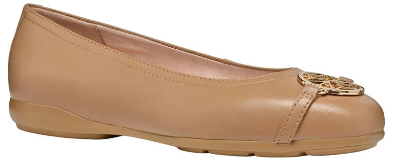 Geox Women's D ANNYTAH W A Ballet Flat, Beige, 5 UK