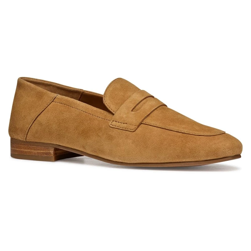 Geox Women's D MANTINEA A Loafer, Cognac, 6 UK
