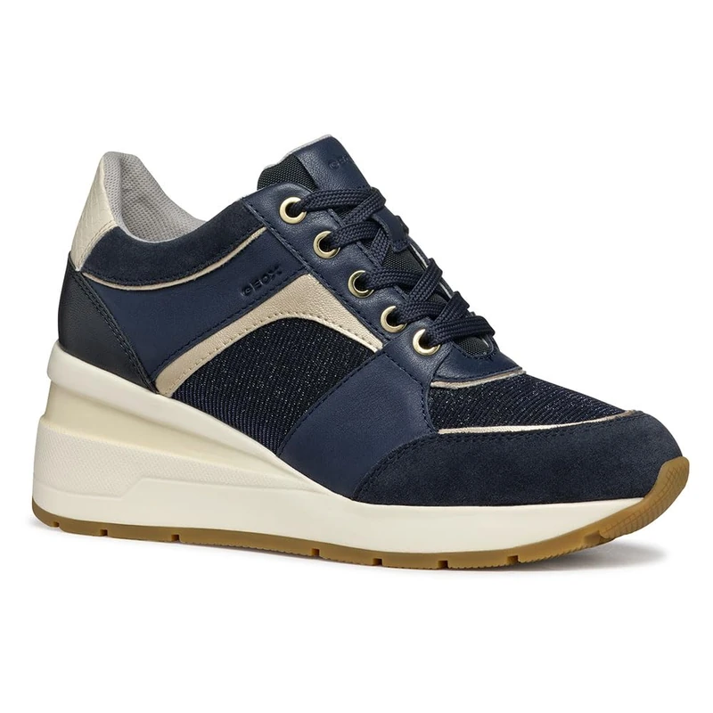 Geox Women's D ZOSMA A Sneaker, Navy, 6 UK
