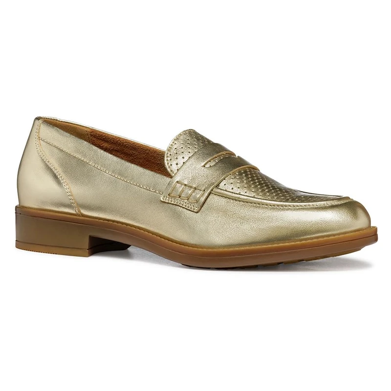 Geox Women's D Jaylon 2 A Loafer, Lt Gold, 6 UK