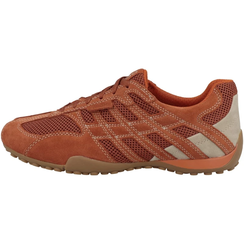Geox Men's U Snake Original A Sneaker, Brick, 6 UK