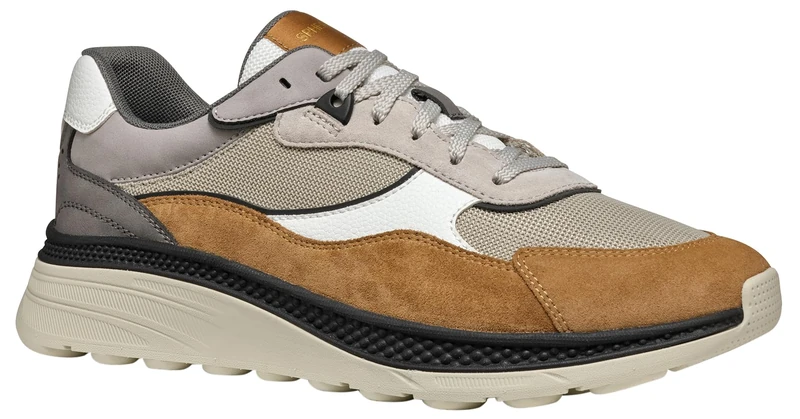 Geox Men's U SPHERICA ACTIF X1 Sneaker, Sand/Toffee, 7 UK