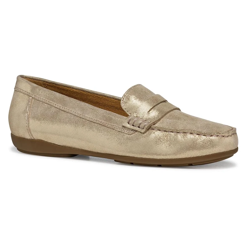 Geox Women's D ANNYTAH MOC A Moccasin, Lt Gold, 5 UK