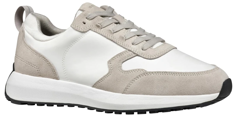 Geox Men's U VOLPIANO A Sneaker, Lt Grey/White, 8 UK
