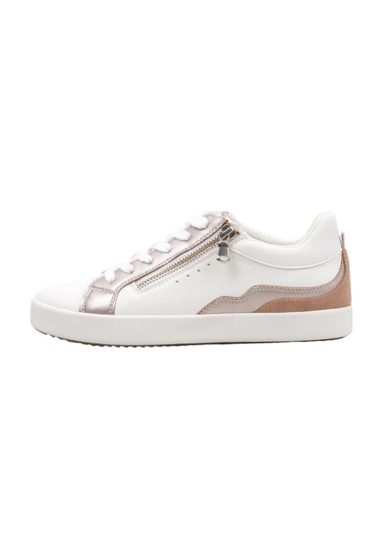 Geox Women D Blomiee J Sneaker, Optic White Nude, 5 UK
