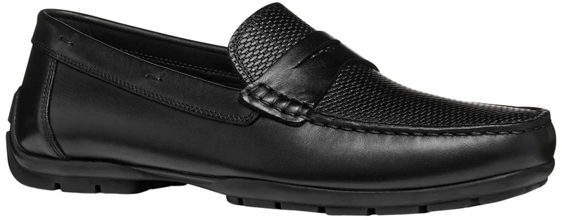 Geox U Moner W 2FIT D, Men’s Loafer, Black,