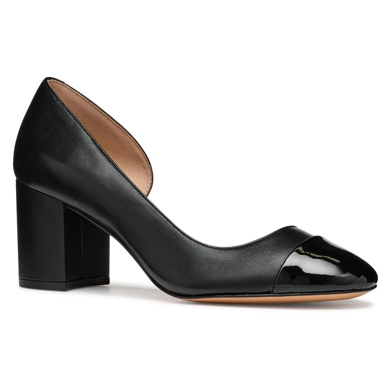 Geox Women's D VIRNILISA 65 B Pump, Black, 3.5 UK