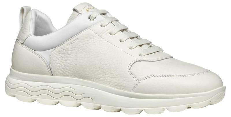 Geox Men's U SPHERICA A Sneaker, White, 12 UK