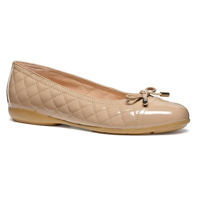 Geox Women's D ANNYTAH B Ballet Flat, Caramel, 3 UK
