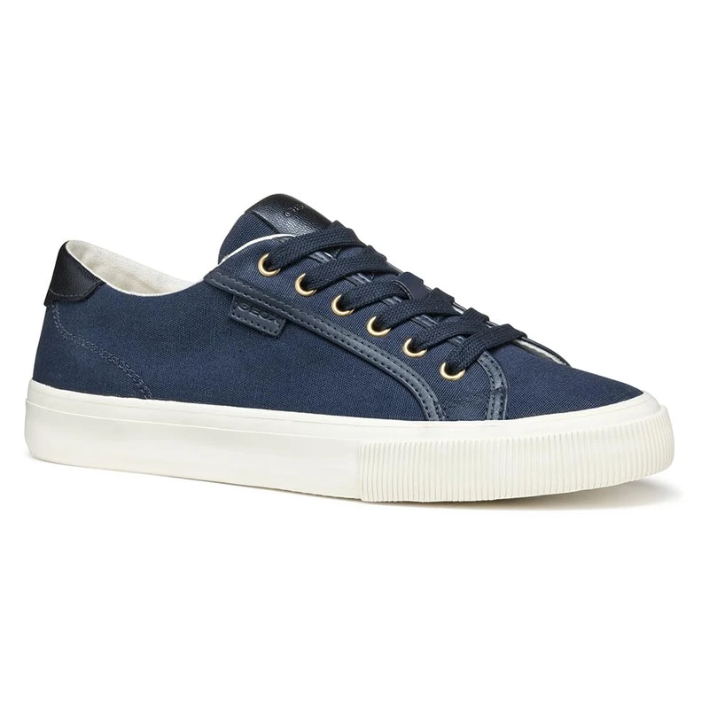 Geox Women's D EMMELENY A Sneaker, Navy, 7.5 UK