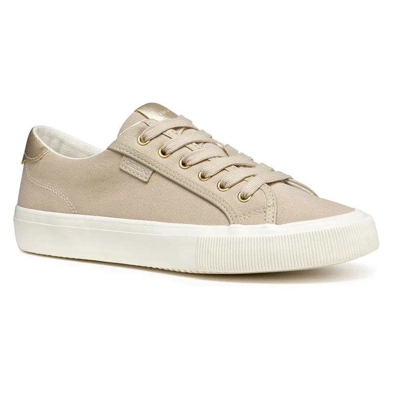 Geox Women's D EMMELENY A Sneaker, Beige, 7.5 UK