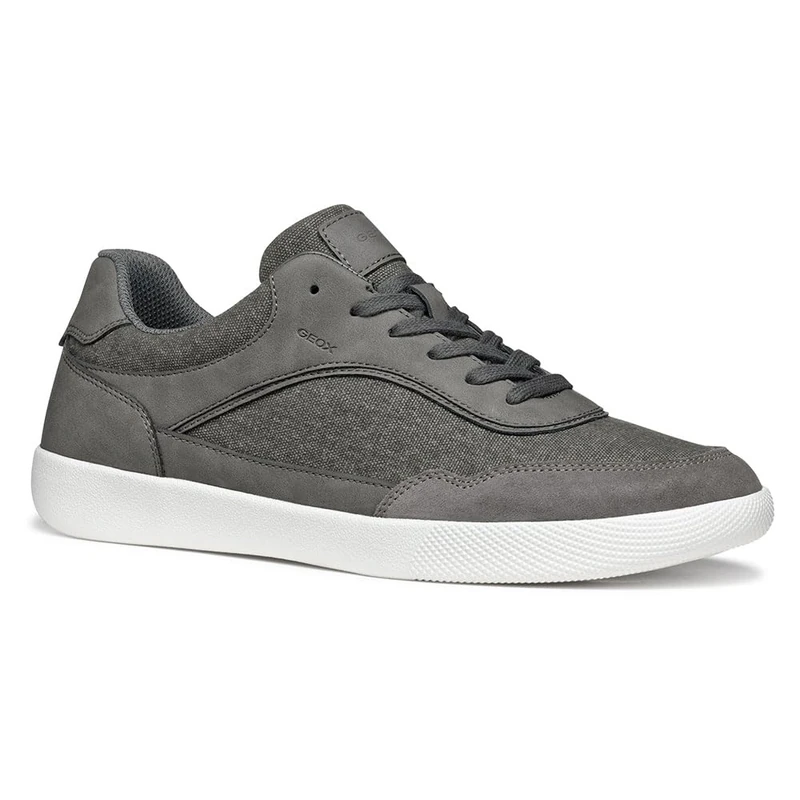 Geox Men's U RIETI A Sneaker, Dark Grey, 11 UK