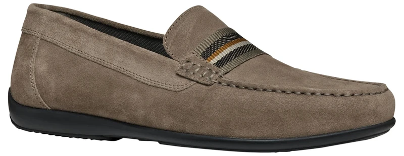 Geox Men's U ASCANIO A Moccasin, Taupe, 10.5 UK