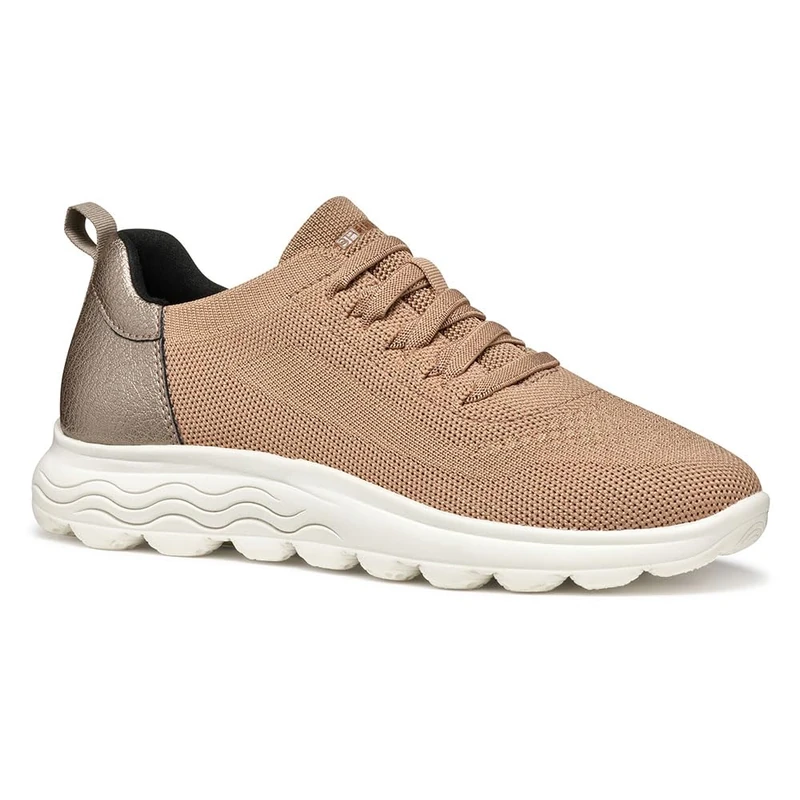 Geox Women's D SPHERICA B Sneaker, Beige, 7.5 UK