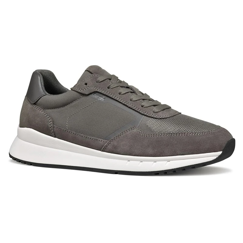 Geox Men's U BRANTHON A Sneaker, Dark Grey, 8 UK