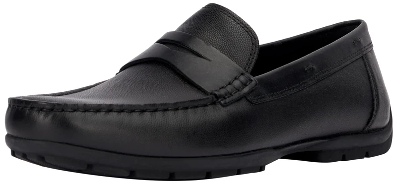 Geox Men's U Moner W 2FIT D Loafer, Black, 9.5 UK