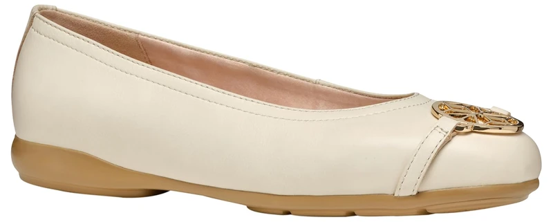 Geox Women's D ANNYTAH W A Ballet Flat, Papyrus, 4 UK