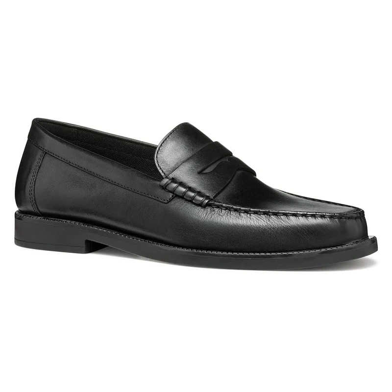 Geox Men's U RECANATI D Loafer, Black, 7 UK