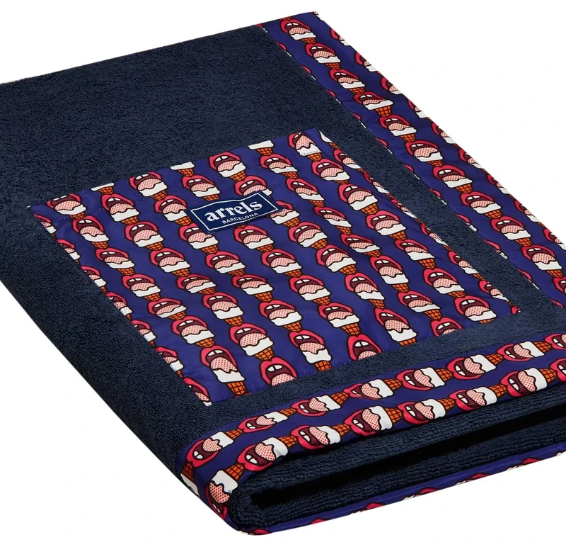Arrels Barcelona, Beach Towel Lick Me, Navy