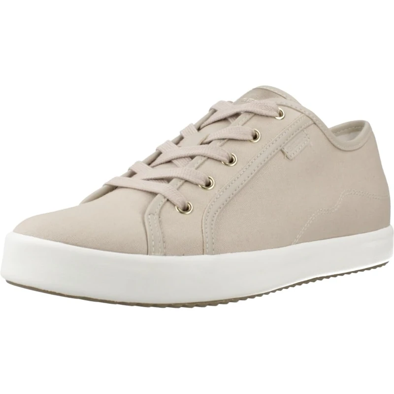 Geox Women's D BLOMIEE E Sneaker, Beige/Lt Gold, 7.5 UK
