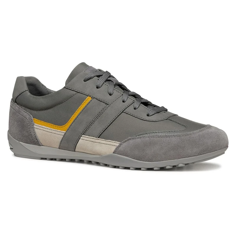 Geox Men's U Wells A Sneaker, Dark Grey, 6 UK - Image 1