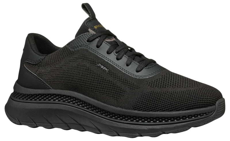 Geox Men's U SPHERICA ACTIF X A Sneaker, Black, 10.5 UK