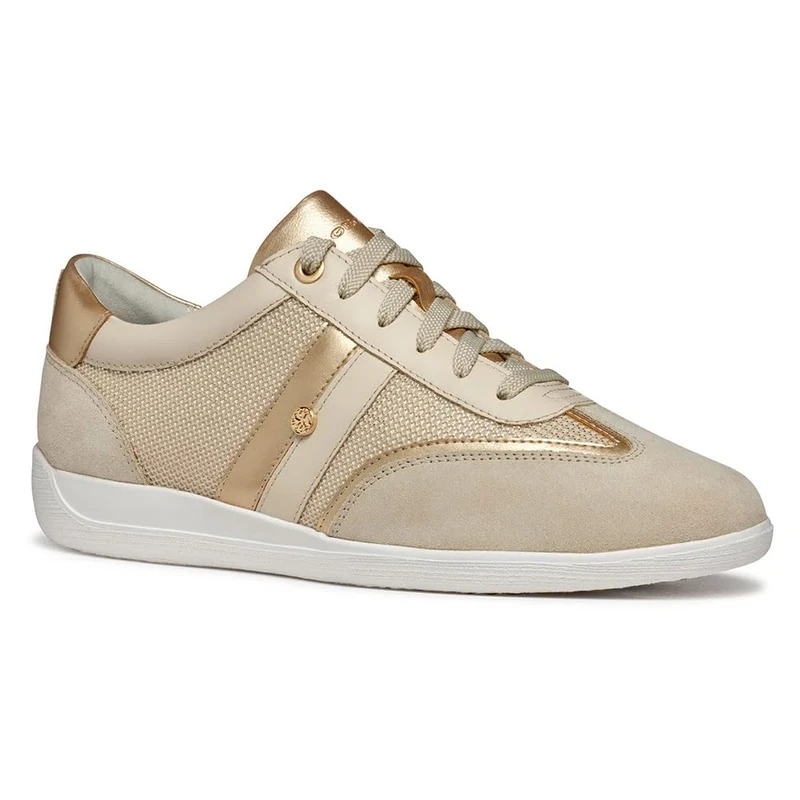 Geox Women's D Myria B Sneaker, Lt Gold/Lt Taupe, 7.5 UK
