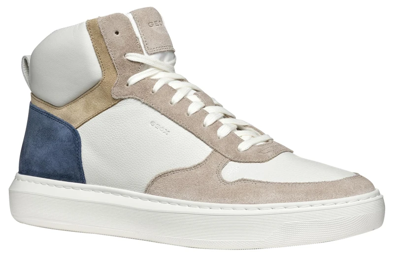 Geox Men's U DEIVEN C Sneaker, White/Off White, 8 UK