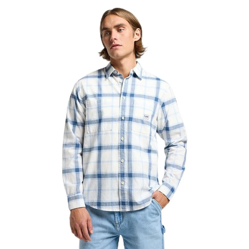 Lee Men's Workwear Shirt 2.0, Blue, XL