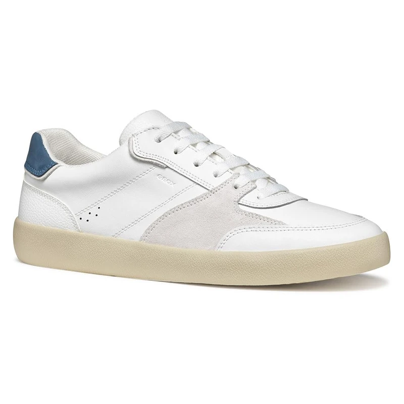 Geox Men's U AFFILE B Sneaker, White/Avio, 7 UK