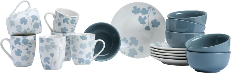 Ritzenhoff & Breker Frühstücksservice Ida 18-Piece Grey, Porcelain