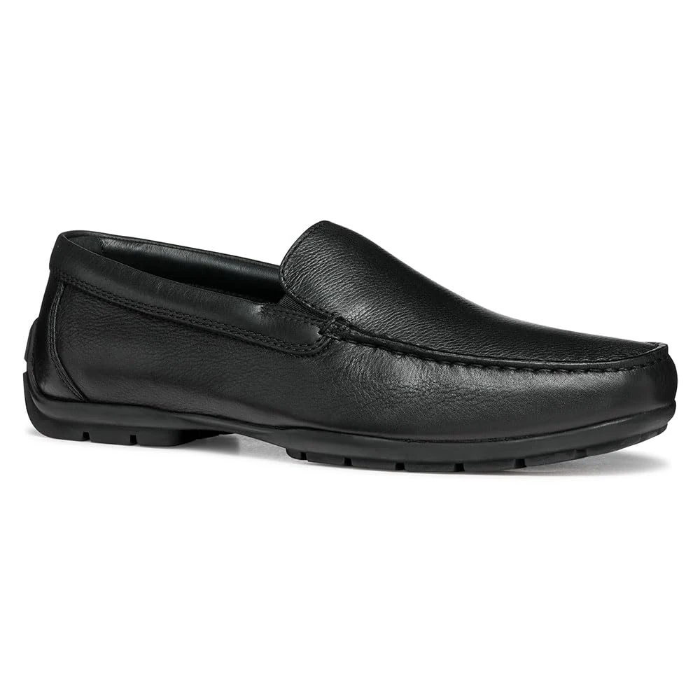 Geox Men's U Moner W 2FIT A Loafer, Black, 9.5 UK