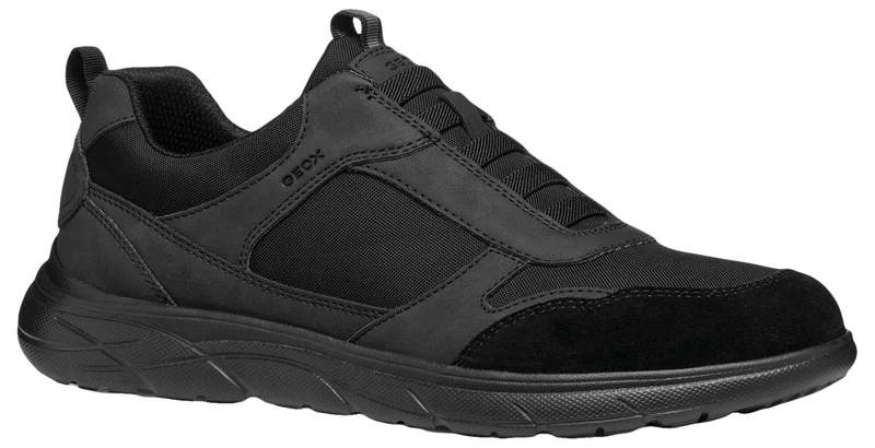 Geox U Portello B, Men’s Sneaker, Black,