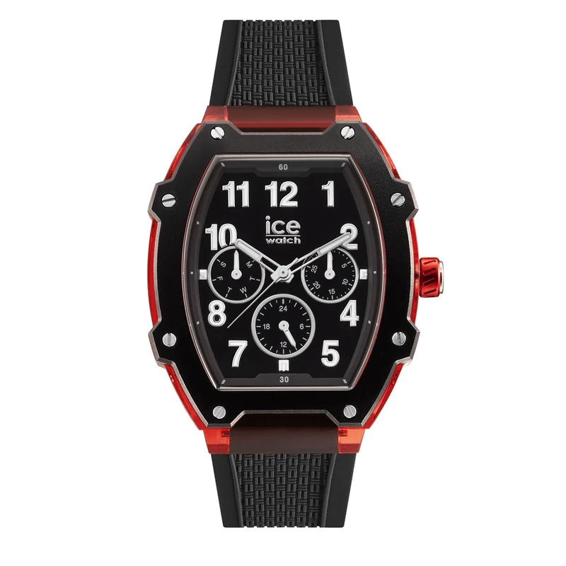 ICE-WATCH - ICE boliday Black red - Men's Wristwatch with Silicon Strap - 023316 (Medium)