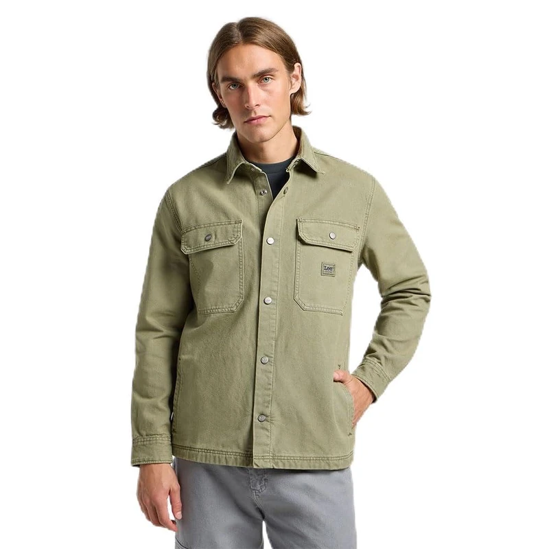 Lee Men's Workwear Overshirt Shirt, Mercantile Green, XL