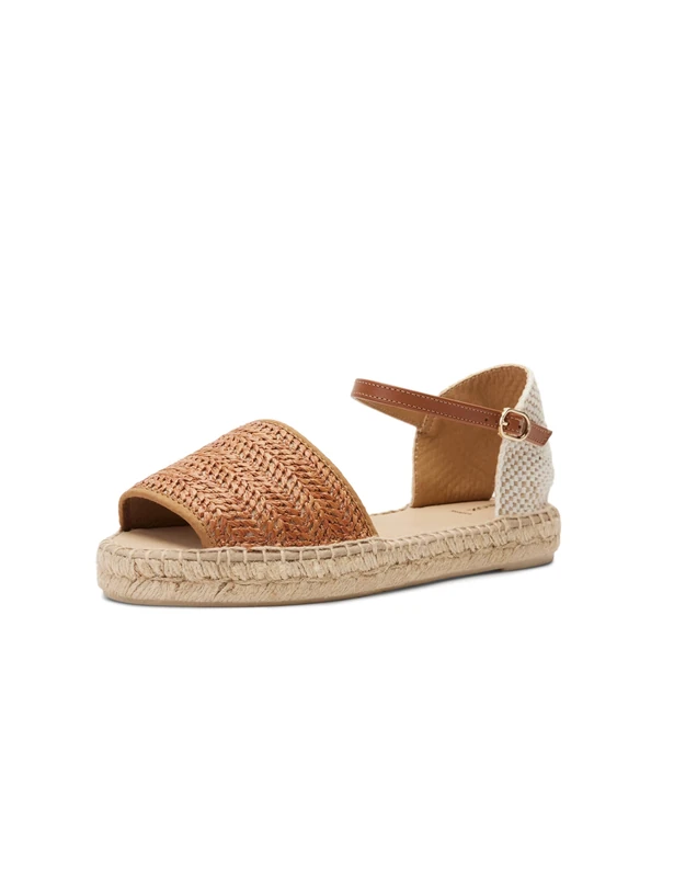 Geox Women's D LAMPEDUSA B Flat Sandal, Camel/Lt Taupe, 3 UK